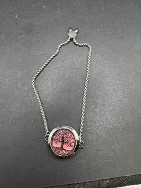 Tree Of Life Essential Oil Diffuser Locket Pendant Necklace Stainless Steel